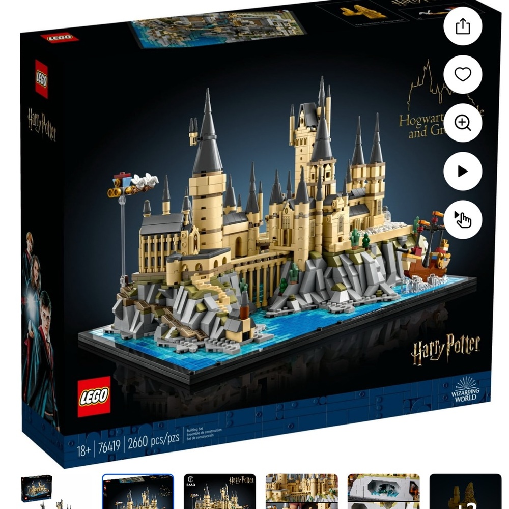 LEGO Hogwarts Castle with Blue and Tan Accents